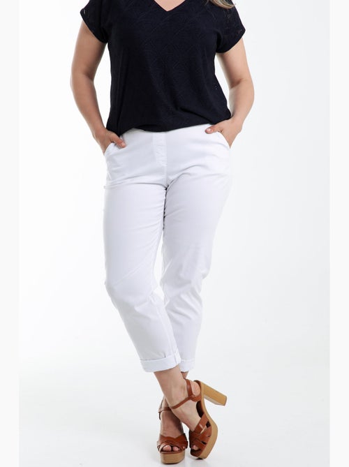 Pantalon chino en coton uni PAPRIKA - Kiabi