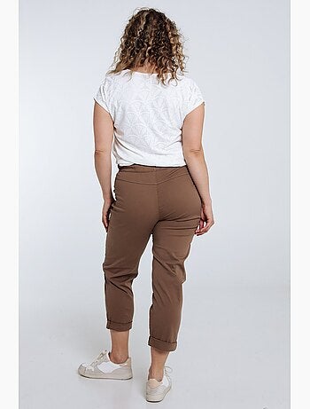 Pantalon chino en coton uni PAPRIKA