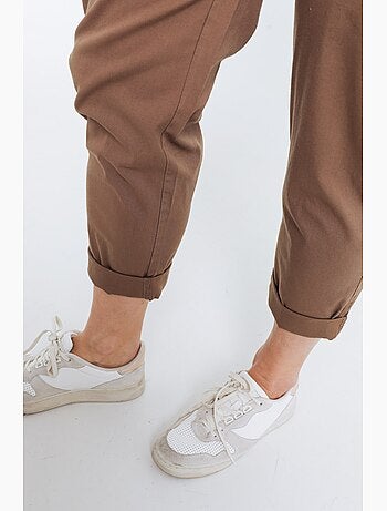 Pantalon chino en coton uni PAPRIKA