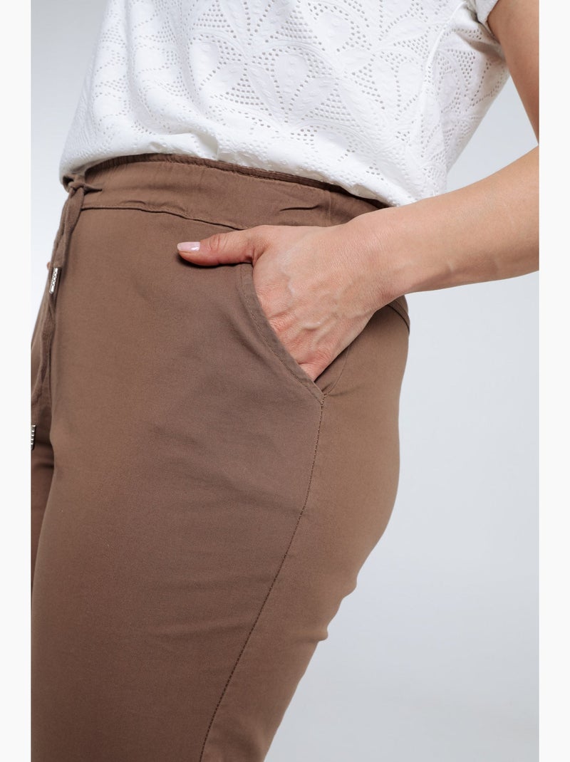Pantalon chino en coton uni PAPRIKA Vert - Kiabi