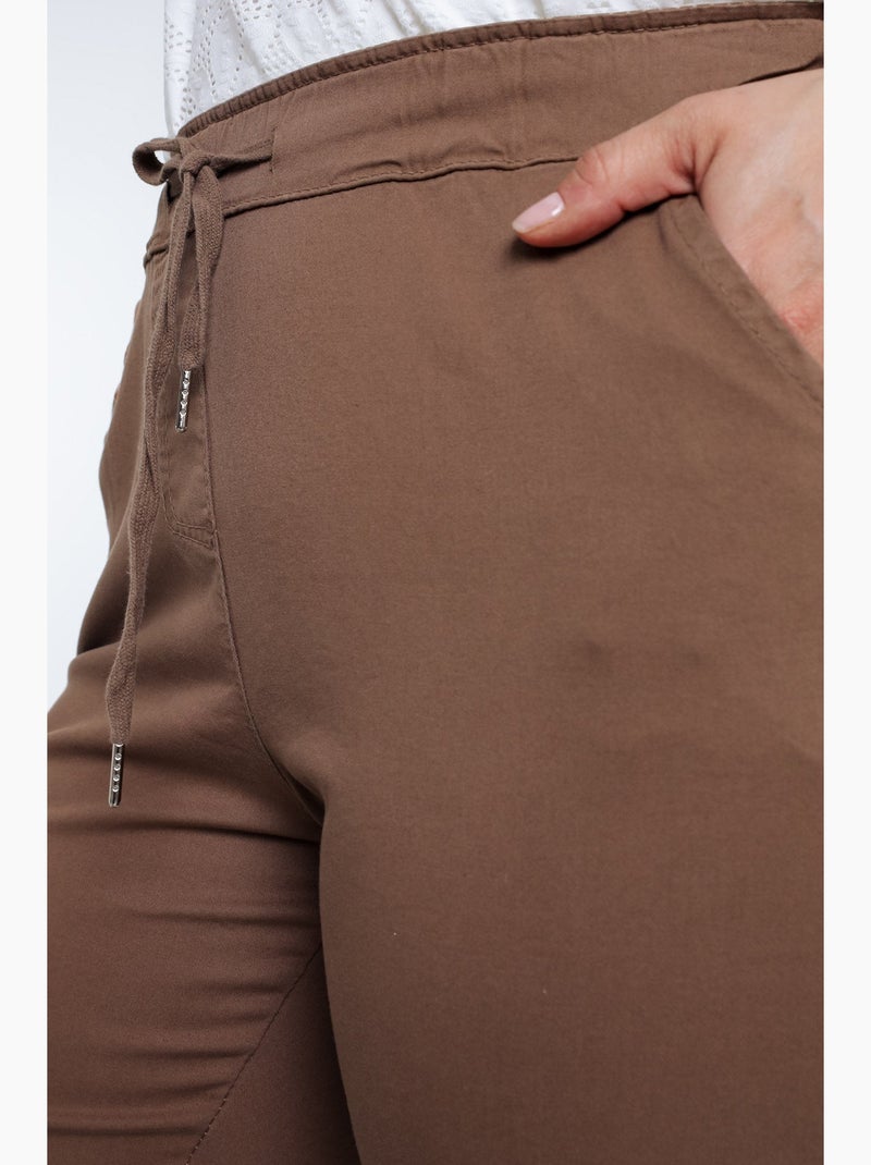 Pantalon chino en coton uni PAPRIKA Vert - Kiabi