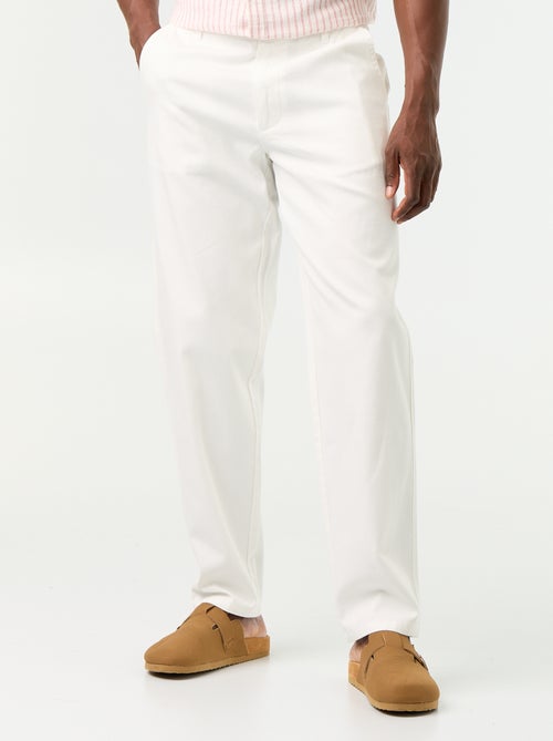 Pantalon chino en dobby - Kiabi Pantalon chino en dobby - Kiabi