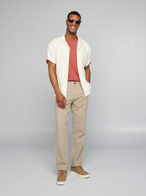 Pantalon chino en lin - Kiabi