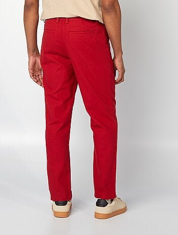 Pantalon chino en lin mélangé