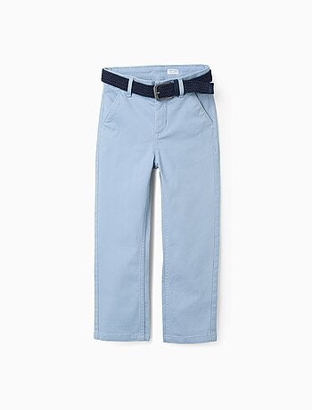 Pantalon Chino en Sergé avec Ceinture