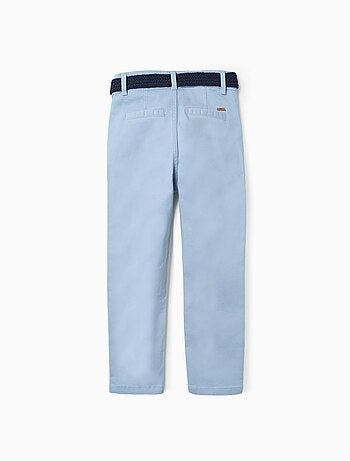 Pantalon Chino en Sergé avec Ceinture