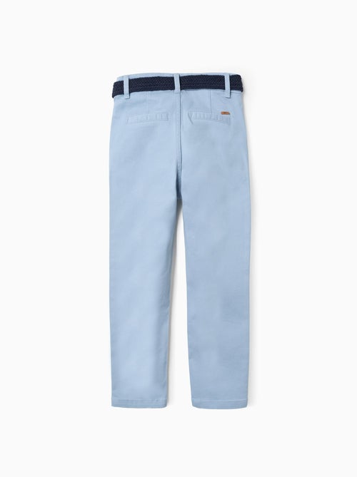 Pantalon Chino en Sergé avec Ceinture - Kiabi