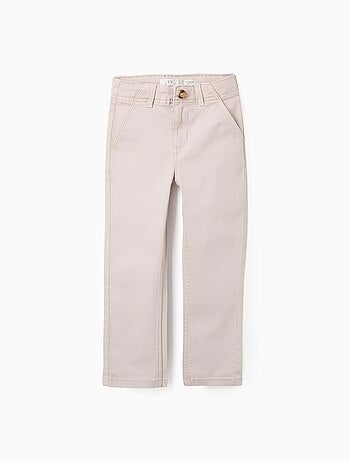 Pantalon chino en sergé de coton 'slim fit'