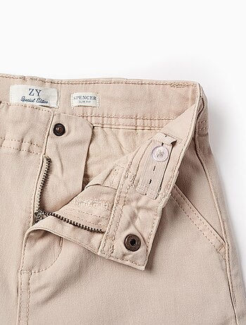 Pantalon chino en sergé de coton 'slim fit'