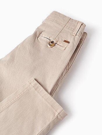 Pantalon chino en sergé de coton 'slim fit'
