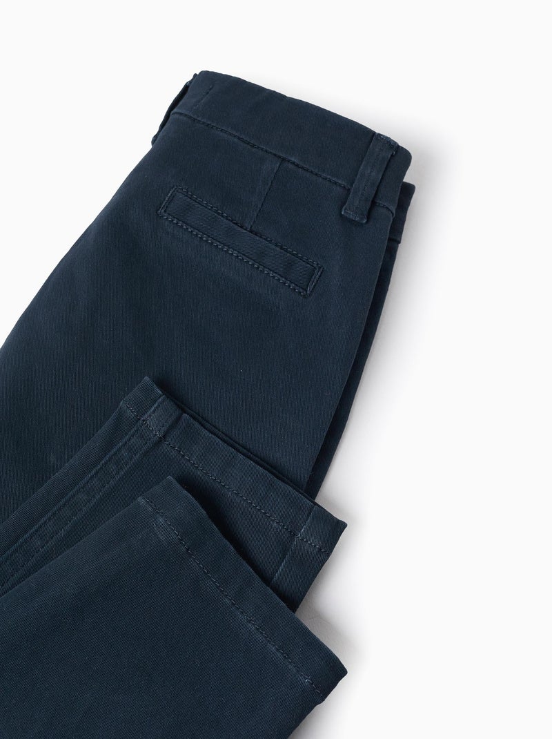 Pantalon Chino en Sergé Beige clair - Kiabi