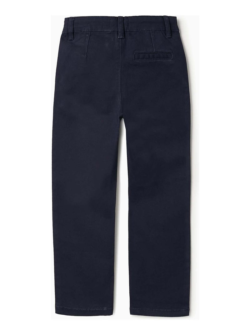 Pantalon Chino en Sergé Bleu foncé - Kiabi
