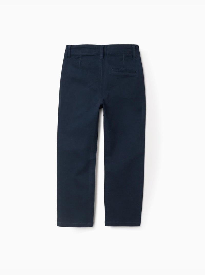 Pantalon Chino en Sergé Bleu foncé - Kiabi