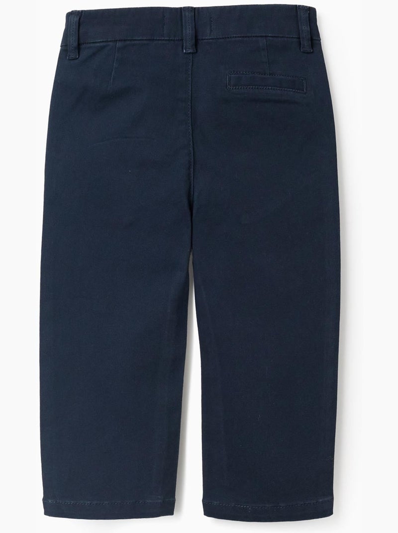 Pantalon Chino en Sergé Bleu foncé - Kiabi