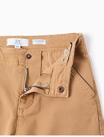 Pantalon chino en sergé de coton 'slim fit'