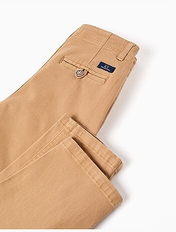 Pantalon chino en sergé de coton 'slim fit'