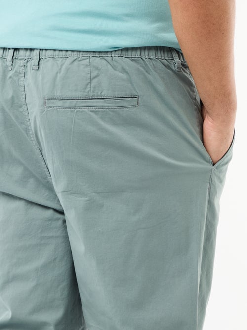 Pantalon chino en twill avec cordons de serrage - Kiabi