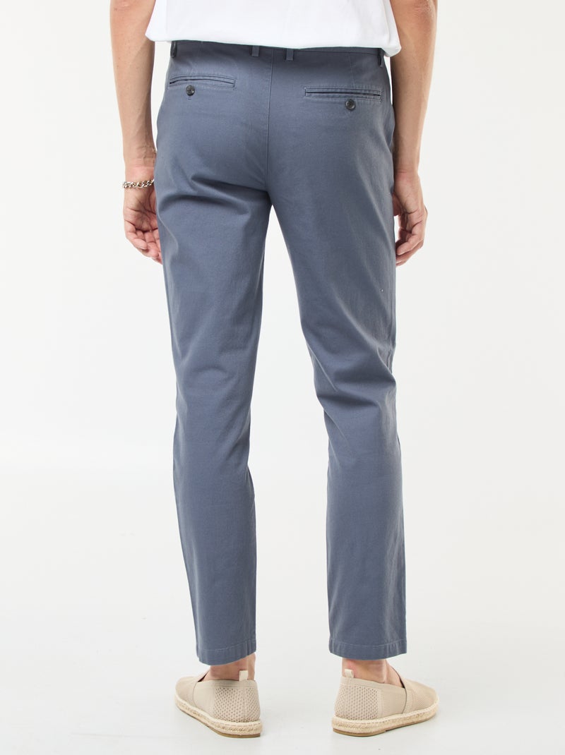 Pantalon chino en twill Gris - Kiabi