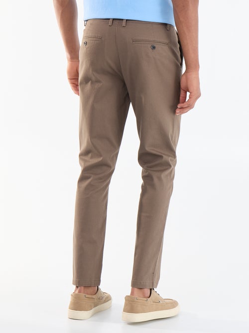 Pantalon chino en twill - Kiabi