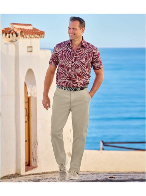 Pantalon Chino en Twill Stretch   - ATLAS FOR MEN - Kiabi