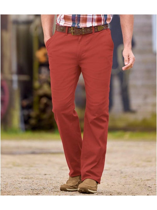Pantalon Chino en Twill Stretch   - ATLAS FOR MEN - Kiabi