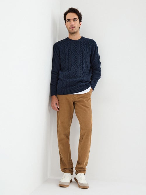 Pantalon chino en velours côtelé, MO Fashion - Kiabi