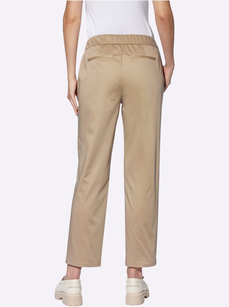 Pantalon Chino Fermeture Innovante - Taille Standard - Helline Beige - Kiabi