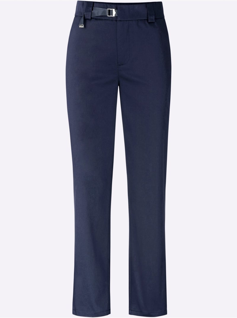 Pantalon Chino Fermeture Innovante - Taille Standard - helline Bleu marine - Kiabi