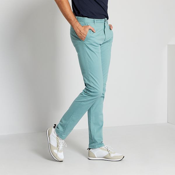 Pantalon Chino Fitted L36 1m90 Homme De Plus D 1m90 Bleu Marine Kiabi 20 00