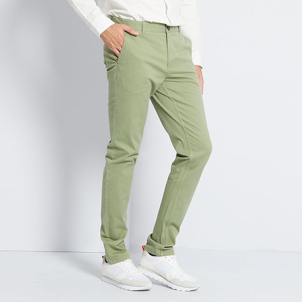 Pantalon vert olive homme Clearance