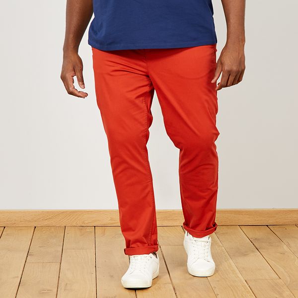 pantalon homme orange