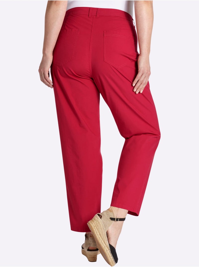 Pantalon Chino Forme Chino Décontractée - Taille Standard - Sheego Rouge - Kiabi