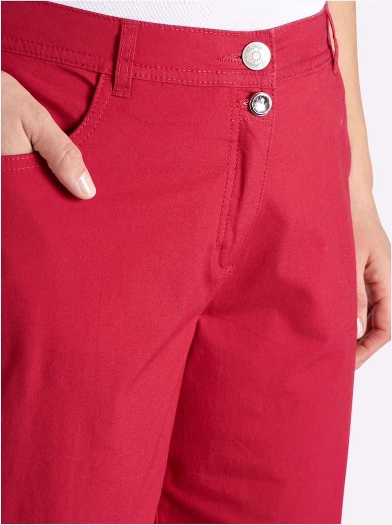 Pantalon Chino Forme Chino Décontractée - Taille Standard - Sheego Rouge - Kiabi