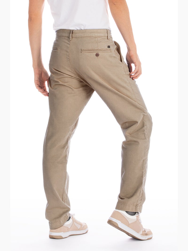 Pantalon chino gabardine stretch CHINO Beige - Kiabi