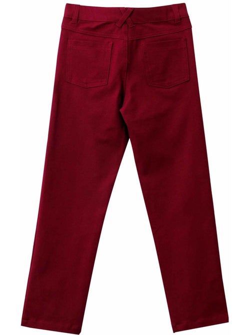 Pantalon Chino Garçon  Rouge Bdx  SAINCLAIR - La Faute à Voltaire - Kiabi