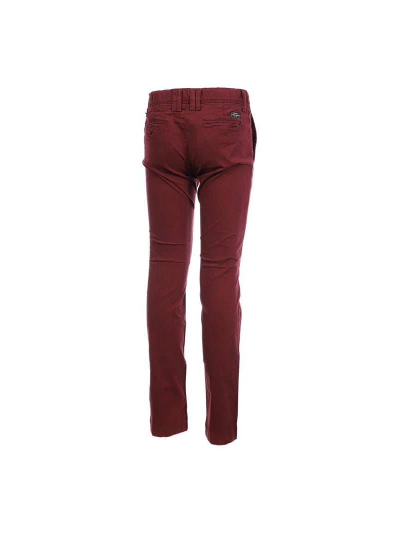 Pantalon chino Garçon Teddy Smith Stretch Bordeaux - Kiabi