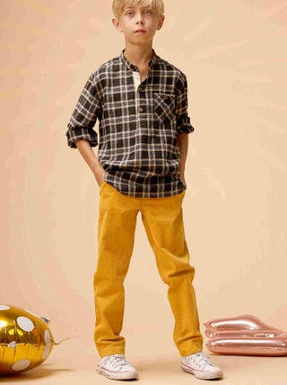 Pantalon Chino Garçon  Velours Jaune  SAINCLAIR - 'LA FAUTE A VOLTAIRE'