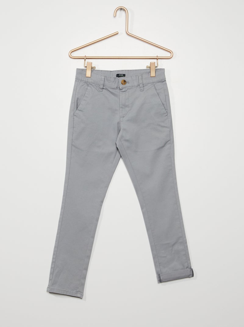 Pantalon chino Gris - Kiabi
