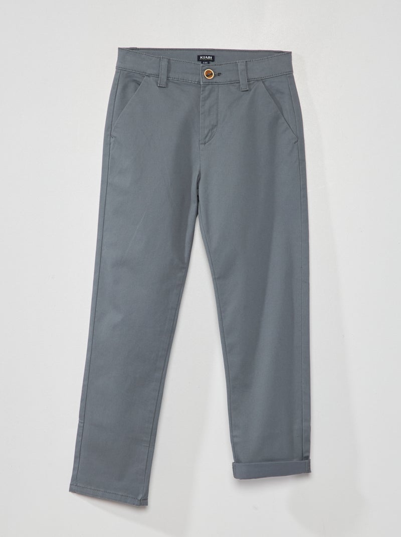 Pantalon chino Gris - Kiabi