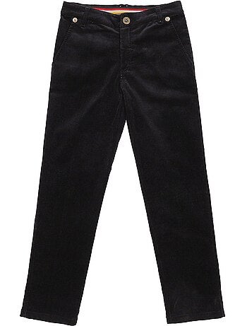 Pantalon chino hiver garçon | velours noir | sainclair - la faute à voltaire - [couleur]