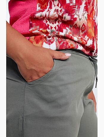 Pantalon chino jambe large uni PAPRIKA