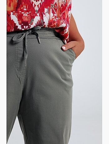Pantalon chino jambe large uni PAPRIKA