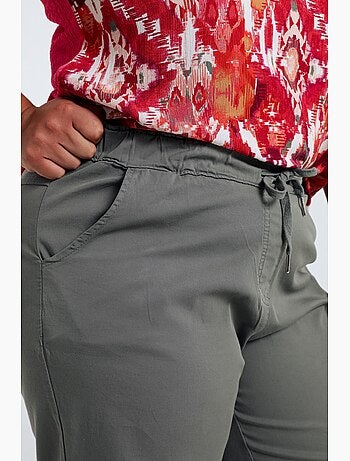 Pantalon chino jambe large uni PAPRIKA