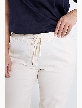 Pantalon chino jambe large uni PAPRIKA