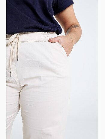 Pantalon chino jambe large uni PAPRIKA