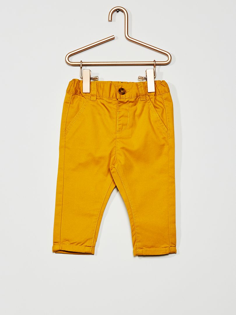 Pantalon chino jaune - Kiabi