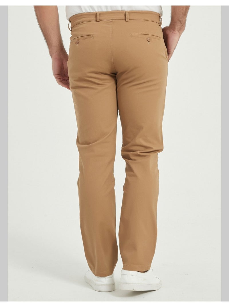 PANTALON CHINO Kebello Marron - Kiabi