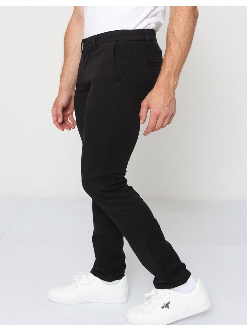 PANTALON CHINO Kebello Noir Noir - Kiabi