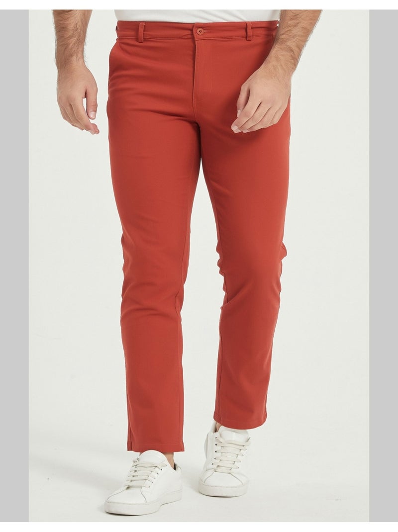 PANTALON CHINO Kebello Rouge - Kiabi