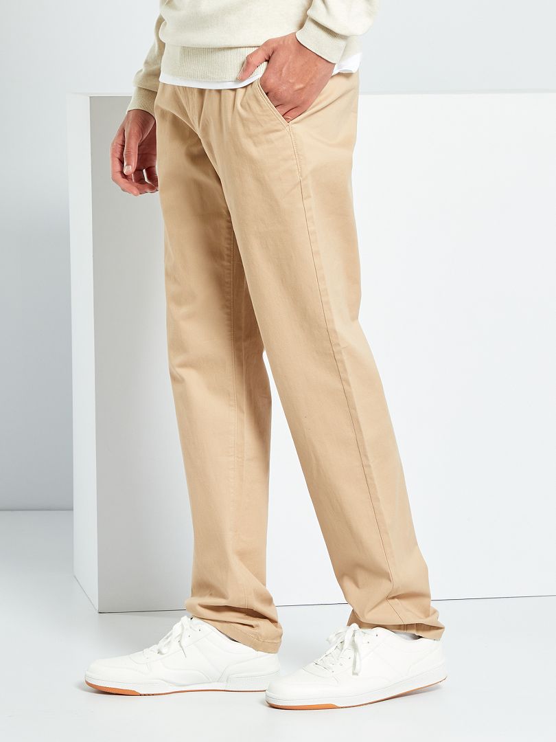 Pantalon chino L38 +1m95 beige - Kiabi